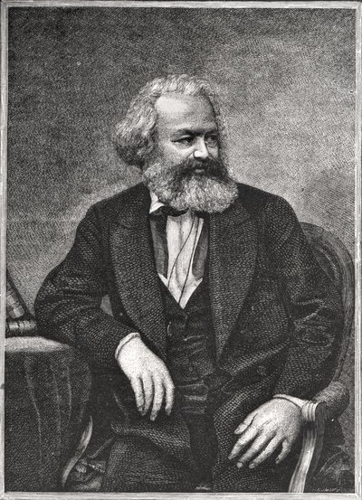 Portrait of Karl Marx (1818-83) 1857 by French School